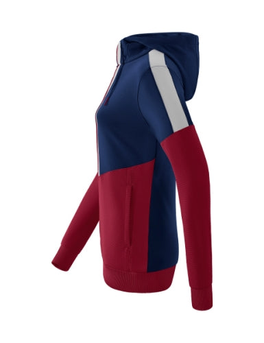 Erima Squad sweatshirt met capuchon Dames - new navy/bordeaux/silver grey