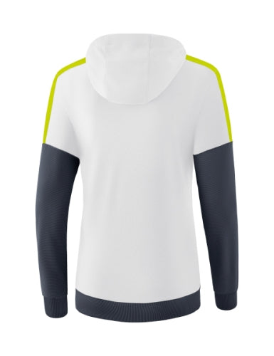 Erima Squad sweatshirt met capuchon Dames - wit/slate grey/lime