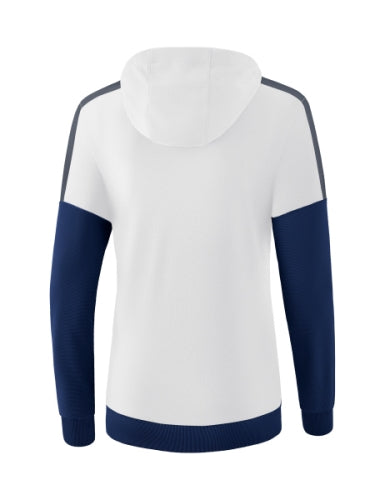 Erima Squad sweatshirt met capuchon Dames - wit/new navy/slate grey