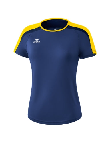 Erima Liga 2.0 T-shirt Dames - new navy/geel/donker navy