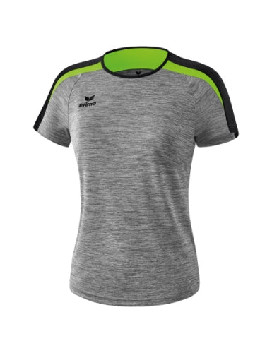 Erima Liga 2.0 T-shirt Dames - grey melange/zwart/green gecko