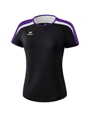 Erima Liga 2.0 T-shirt Dames - zwart/donker violet/wit