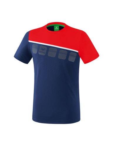 Erima 5-C T-shirt - new navy/rood/wit