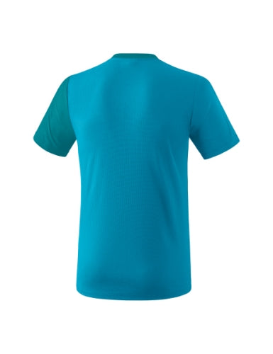 Erima 5-C T-shirt - oriental blue/colonial blue/wit