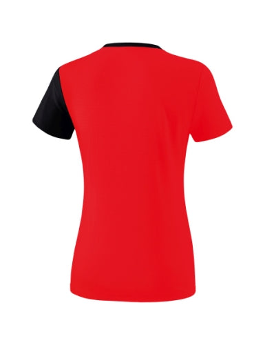 Erima 5-C T-shirt Dames - rood/zwart/wit