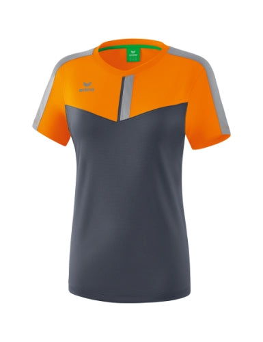 Erima Squad T-shirt Dames - new orange/slate grey/monument grey