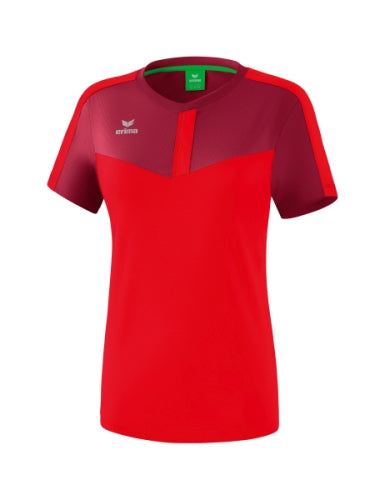Erima Squad T-shirt Dames - bordeaux/rood