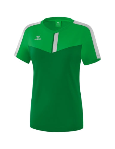 Erima Squad T-shirt Dames - fern green/smaragd/ silver grey