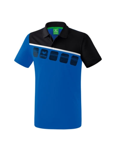 Erima 5-C polo - new royal/zwart/wit