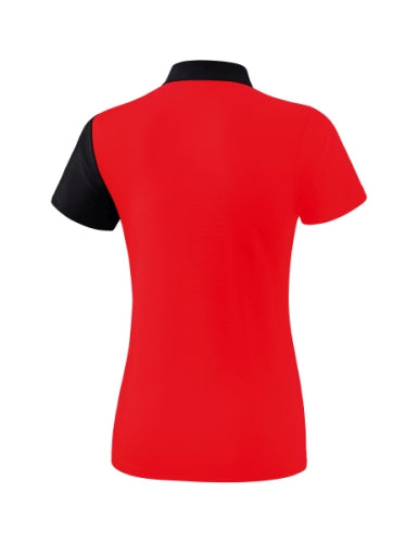 Erima 5-C polo Dames - rood/zwart/wit