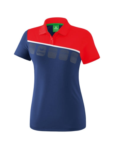 Erima 5-C polo Dames - new navy/rood/wit