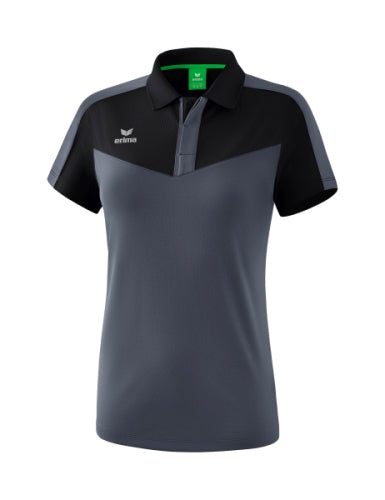 Erima Squad polo Dames - zwart/slate grey