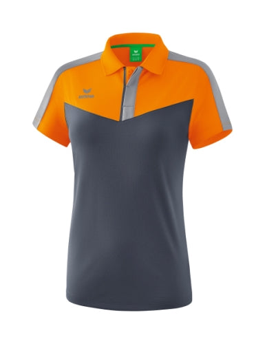 Erima Squad polo Dames - new orange/slate grey/monument grey