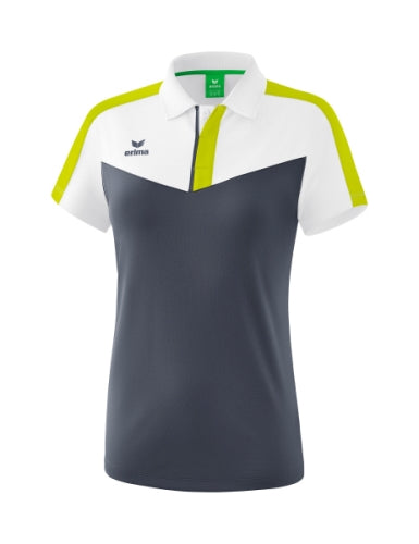 Erima Squad polo Dames - wit/slate grey/lime