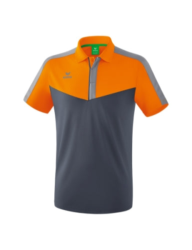 Erima Squad polo - new orange/slate grey/monument grey