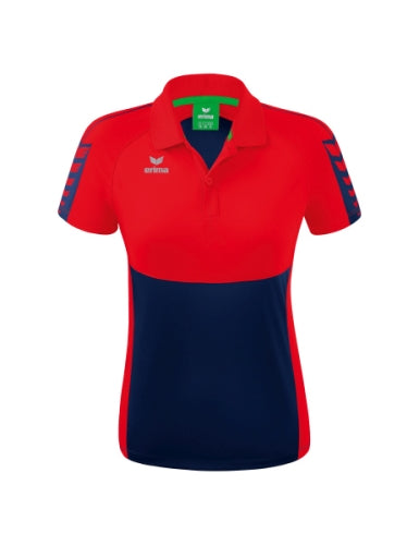 Erima Six Wings polo Dames - new navy/rood