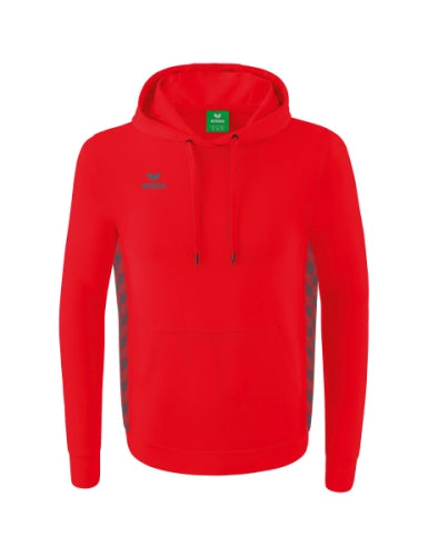 Erima Essential Team sweatshirt met capuchon - rood/slate grey