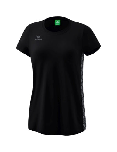 Erima Essential Team T-shirt Dames - zwart/slate grey